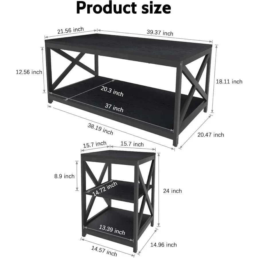 Coffee  End Tables Set Dimensions 