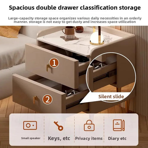 Bedside table Three pumps Multifunctional small locker Shelf Bedroom bedside table - view 2