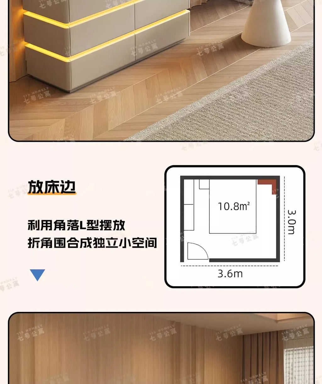 Nordic Solid Wood Dressers Bedroom Modern Dressing Table Drawer Integrated Home Small Apartment Makeup Table with LED Mirror - view 12