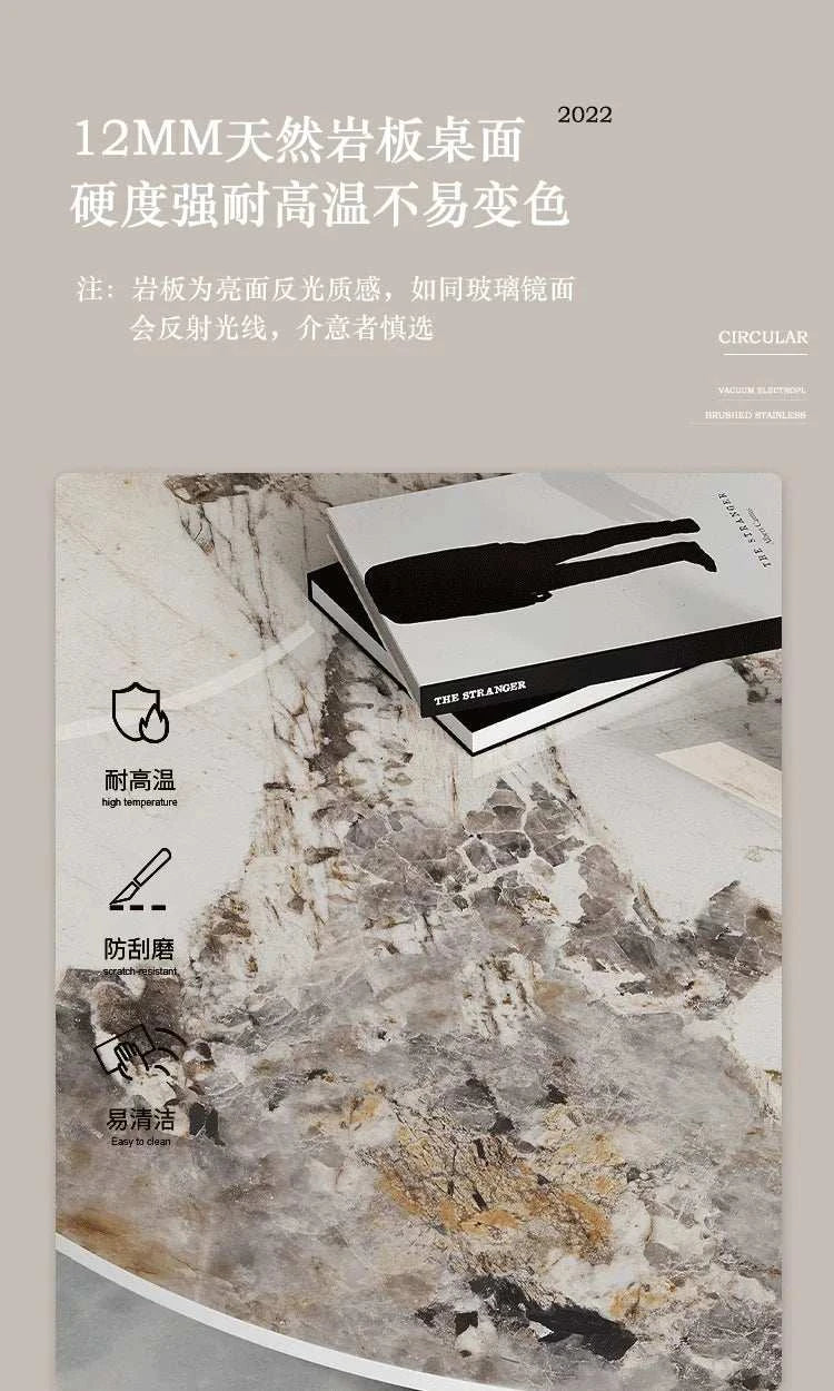 Advertisement for Corian stone countertop with a book on a marble surface