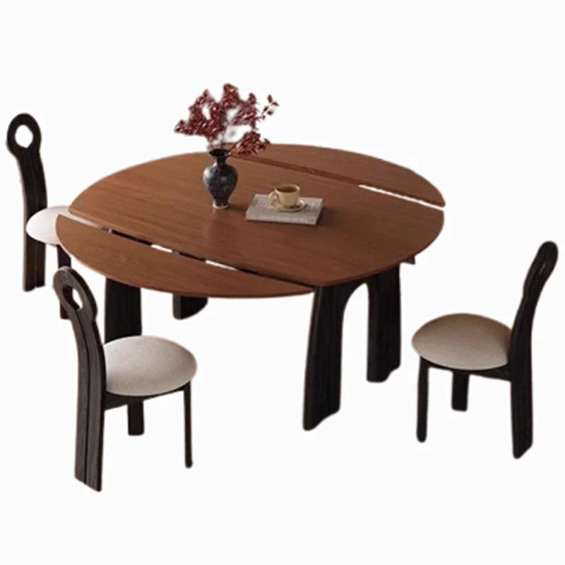 Italy Luxury Dining Table Wood Vintage Minimalist Design Dining Table Extendable Garden Conjuntos De Sala De Jantar Furniture