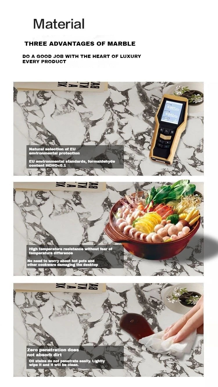 Marble surface with a digital thermometer, bowl of food, and cleaning brush.