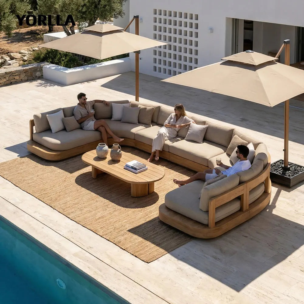 Luxury Aluminum Outdoor Garden Sectional Sofa Set - image 3